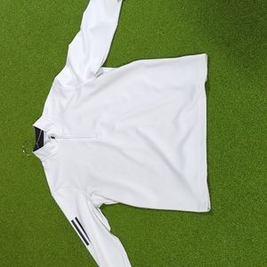 Adidas White Quarters Zip